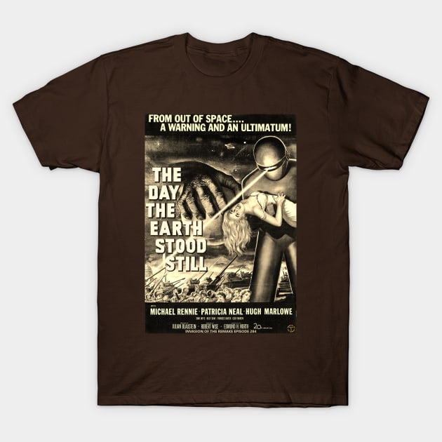 The Day The Earth Stood Still Sepia T-Shirt by Invasion of the Remake